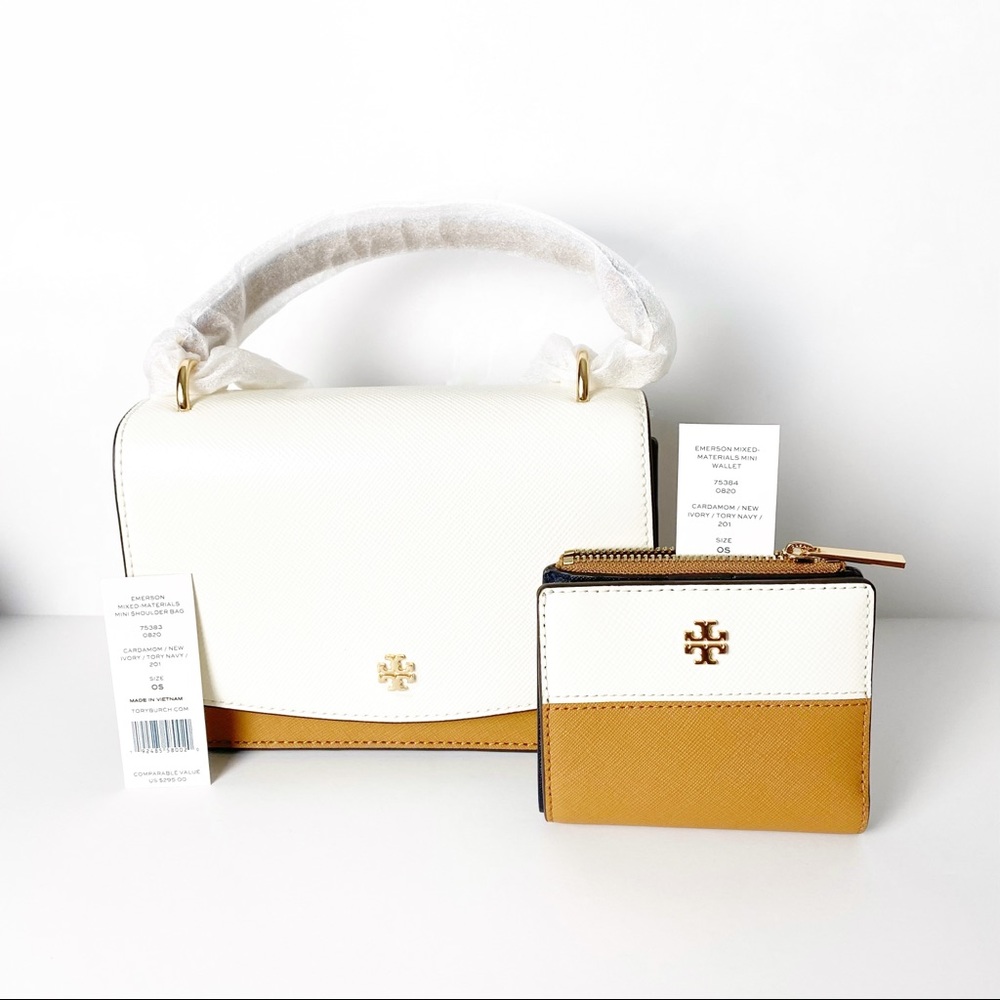 TORY BURCH EMERSON MIXED MATERIALS SET NWT